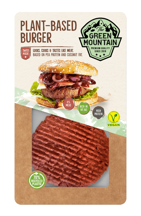 Packshot Plant-based Burger von THE GREEN MOUNTAIN